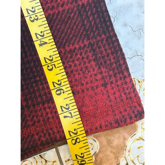 The North Face 1/2 Zip Fleece Pullover Red Black Grid Plaid Gorpcore XL - Picture 4 of 8